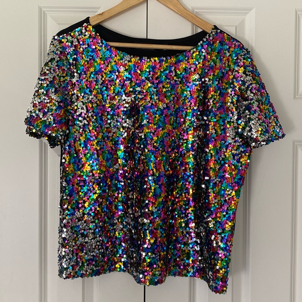 New York and Company sequin festive top